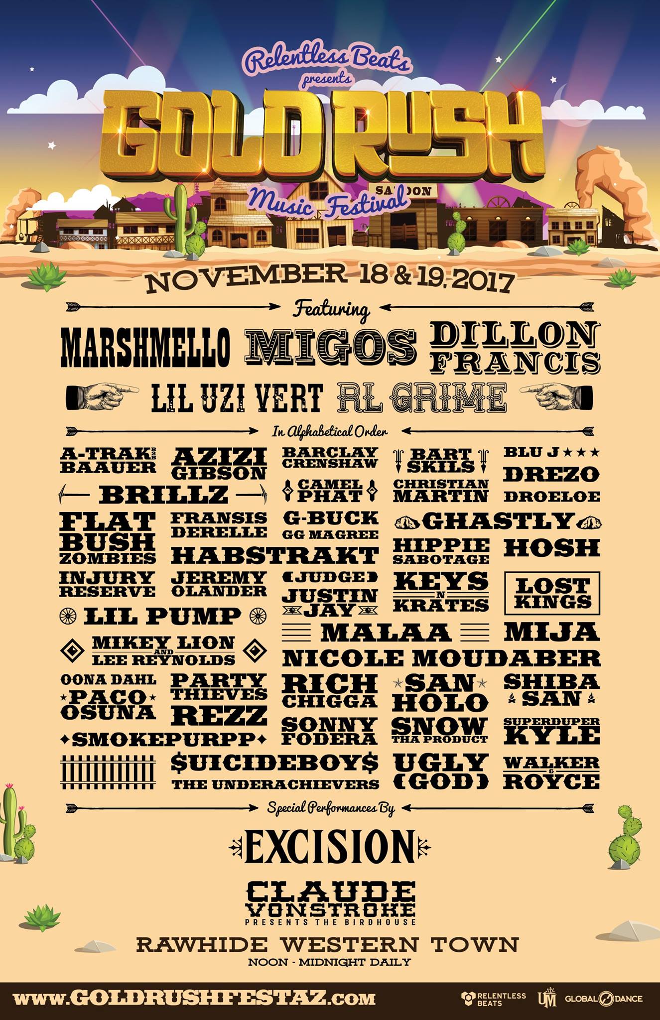 Goldrush Music Festival 2017 Lineup poster image