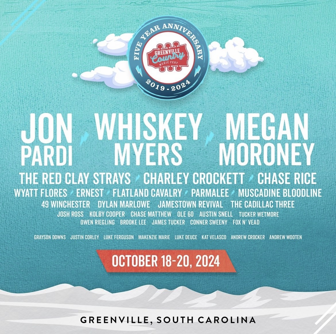 Greenville Country Music Fest lineup poster