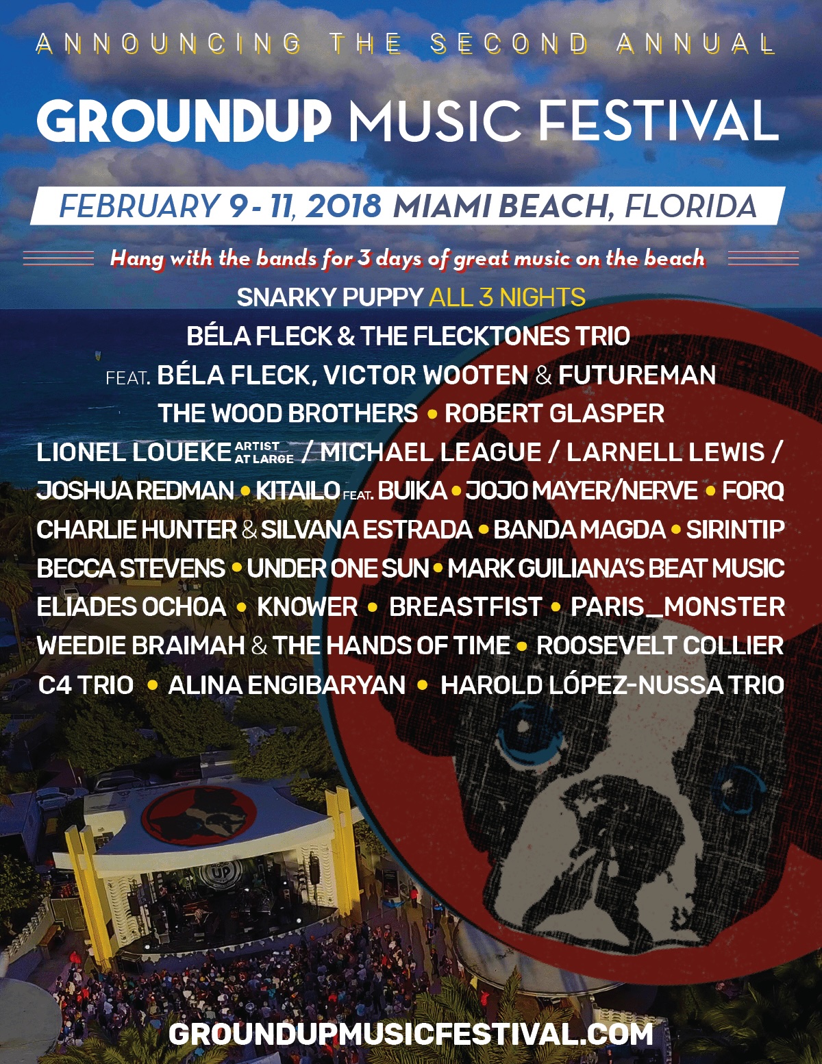 GroundUP Music Festival 2018 Lineup poster image
