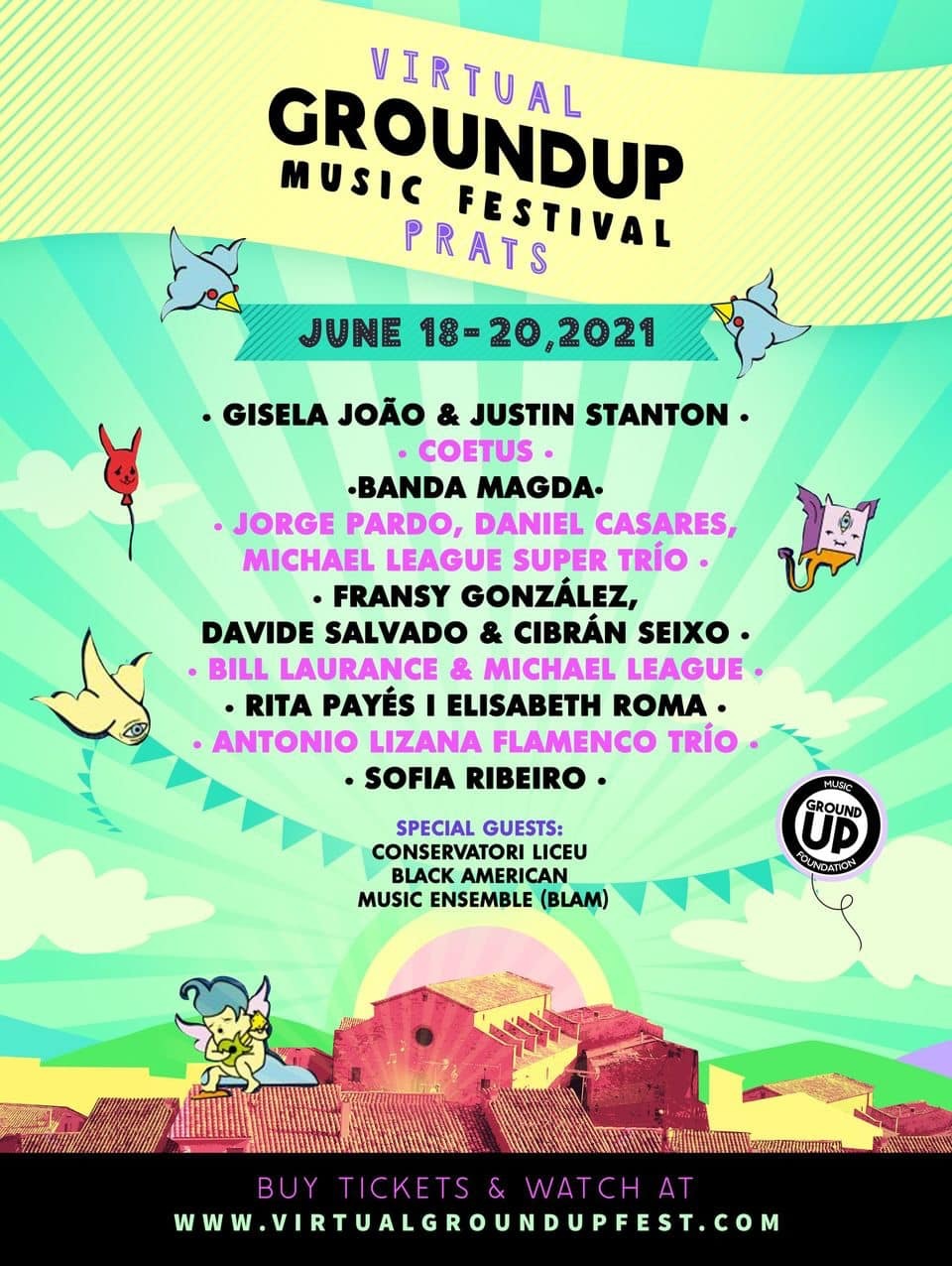 GroundUP Music Festival 2021 Lineup poster image