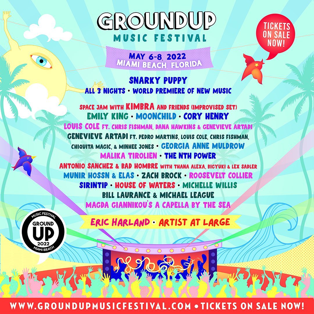 GroundUP Music Festival 2022 Lineup poster image