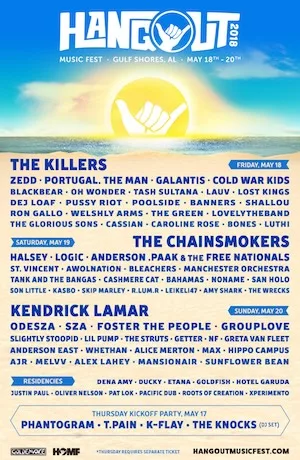Hangout Music Festival 2018 Lineup poster image