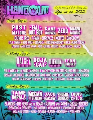 Hangout Music Festival 2022 Lineup poster image