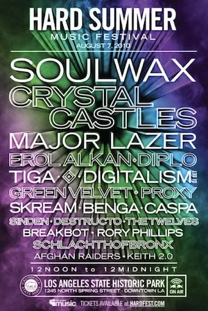 HARD Summer Music Festival 2010 Lineup poster image