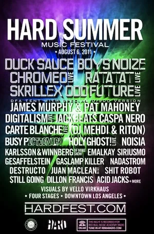 HARD Summer Music Festival 2011 Lineup poster image