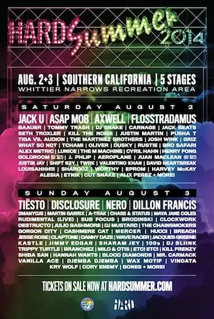 HARD Summer Music Festival 2014 Lineup poster image