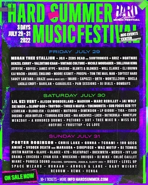 HARD Summer Music Festival 2022 Lineup poster image