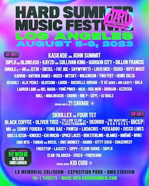 HARD Summer Music Festival 2023 Lineup poster image