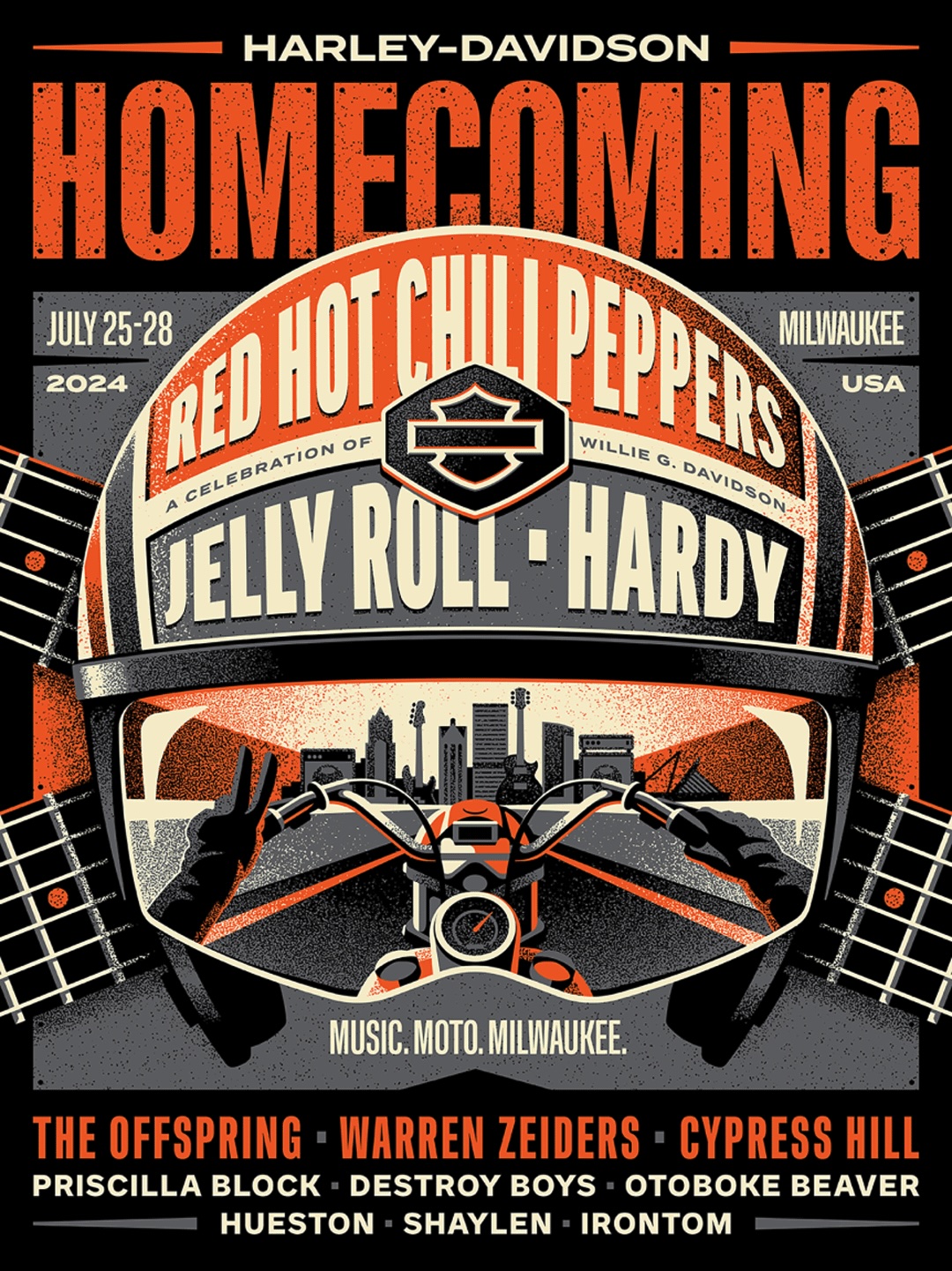 Harley-Davidson Homecoming Festival 2024 lineup poster