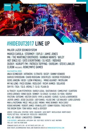 Hideout Festival Croatia 2017 Lineup poster image