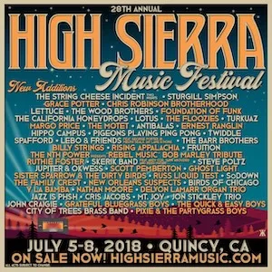 High Sierra Music Festival 2018 Lineup poster image