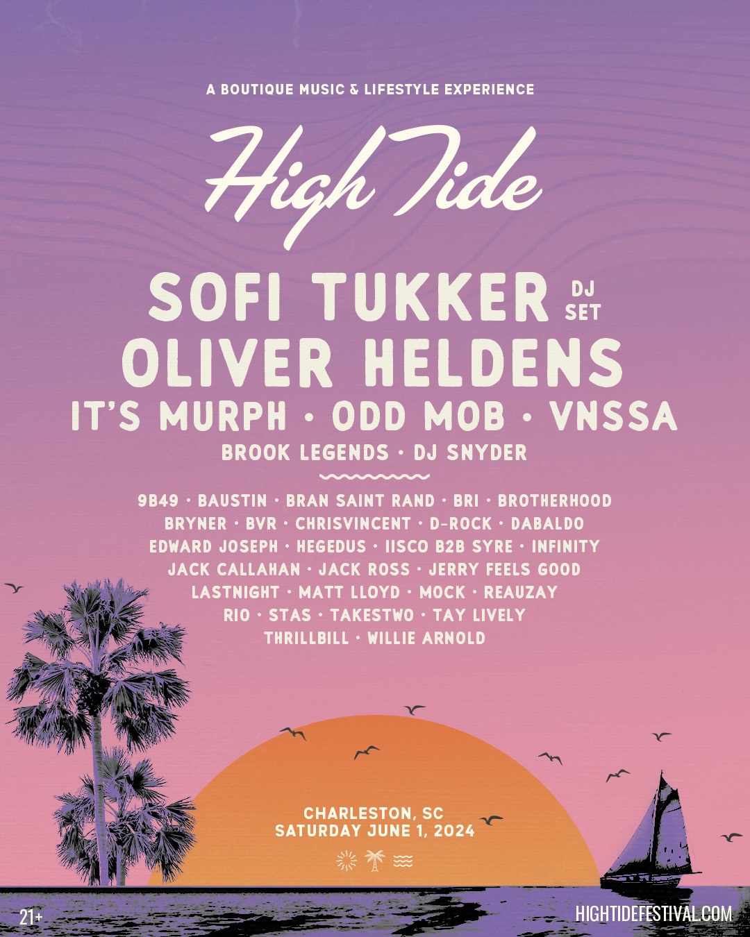 High Tide Music Festival 2024 lineup poster