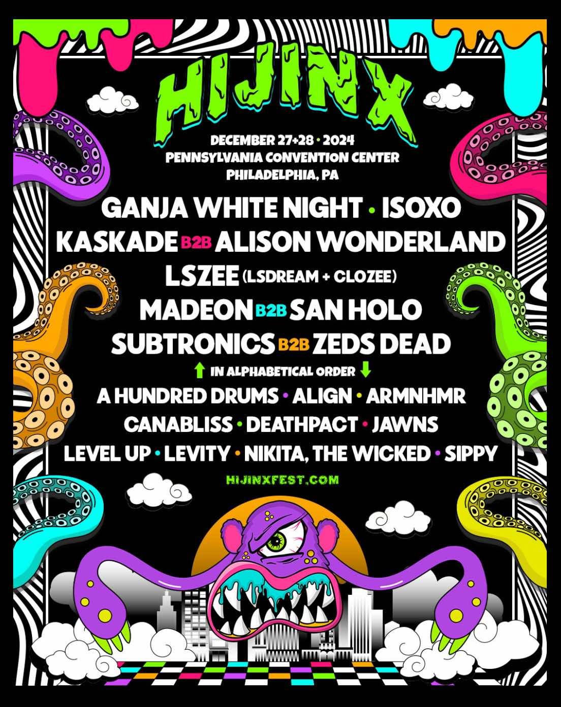 HiJinx Festival lineup poster