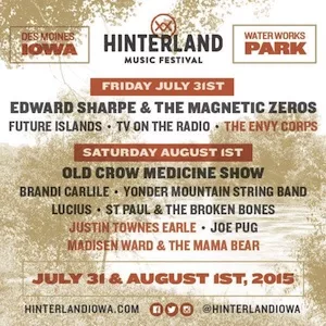 Hinterland Music Festival 2015 Lineup poster image