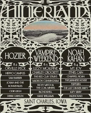 Hinterland Music Festival 2024 Lineup poster image