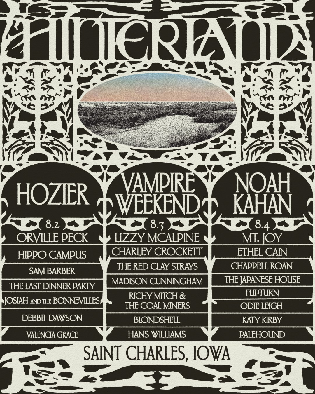 Hinterland Music Festival 2024 Lineup Poster 