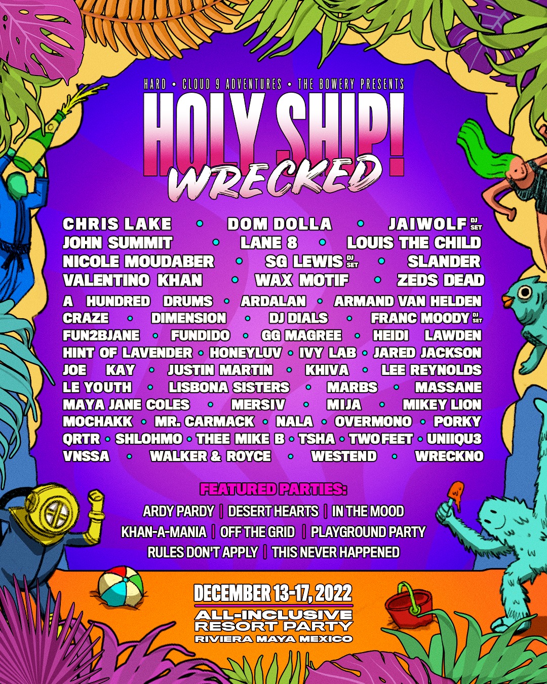 Holy Ship! Wrecked 2022 Lineup | Grooveist