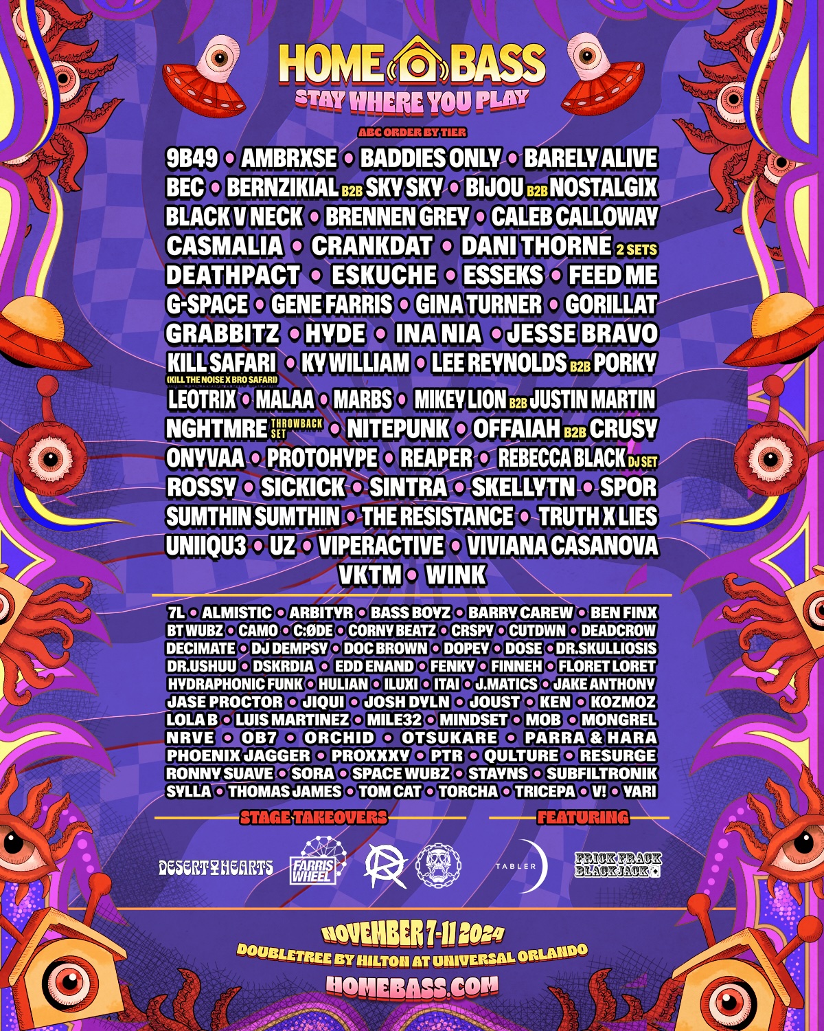 Home Bass lineup poster