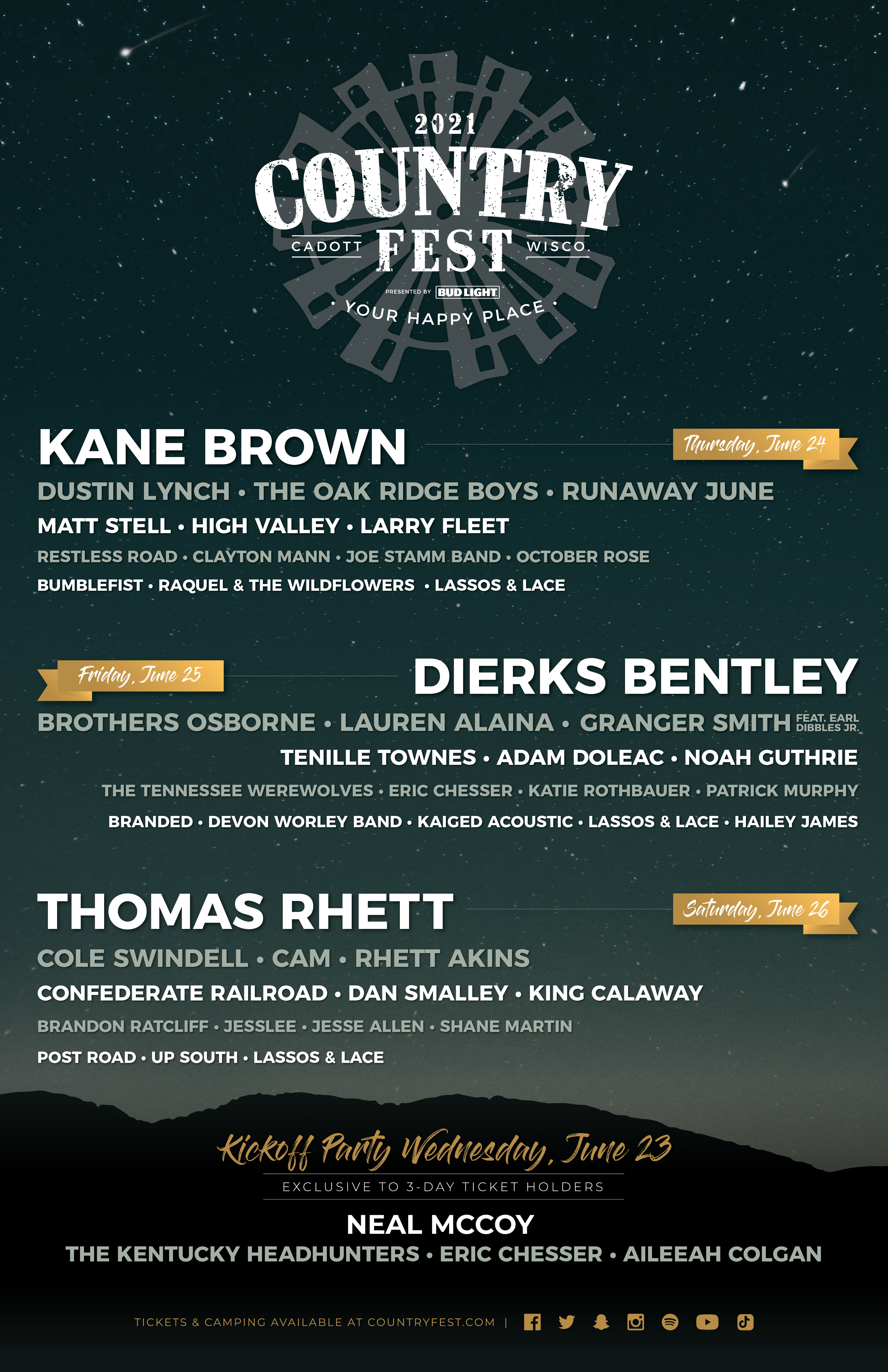 Hoofbeat Country Fest 2021 Lineup poster image