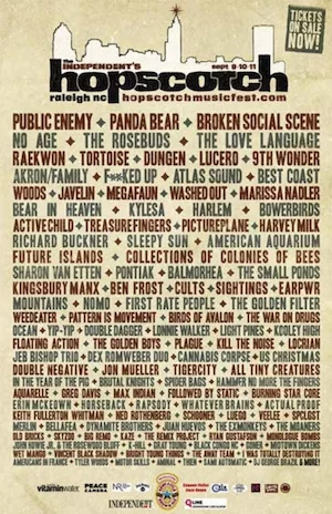 Hopscotch Music Festival 2010 Lineup poster image