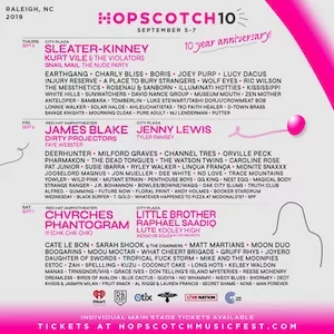 Hopscotch Music Festival 2019 Lineup poster image