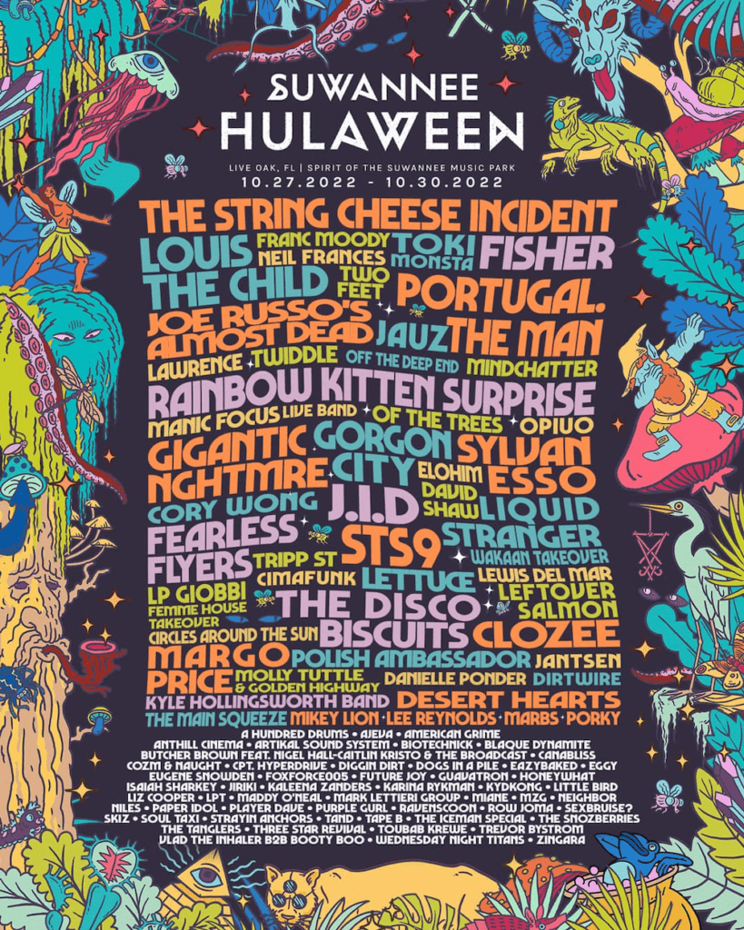 hulaween 2022 lineup poster