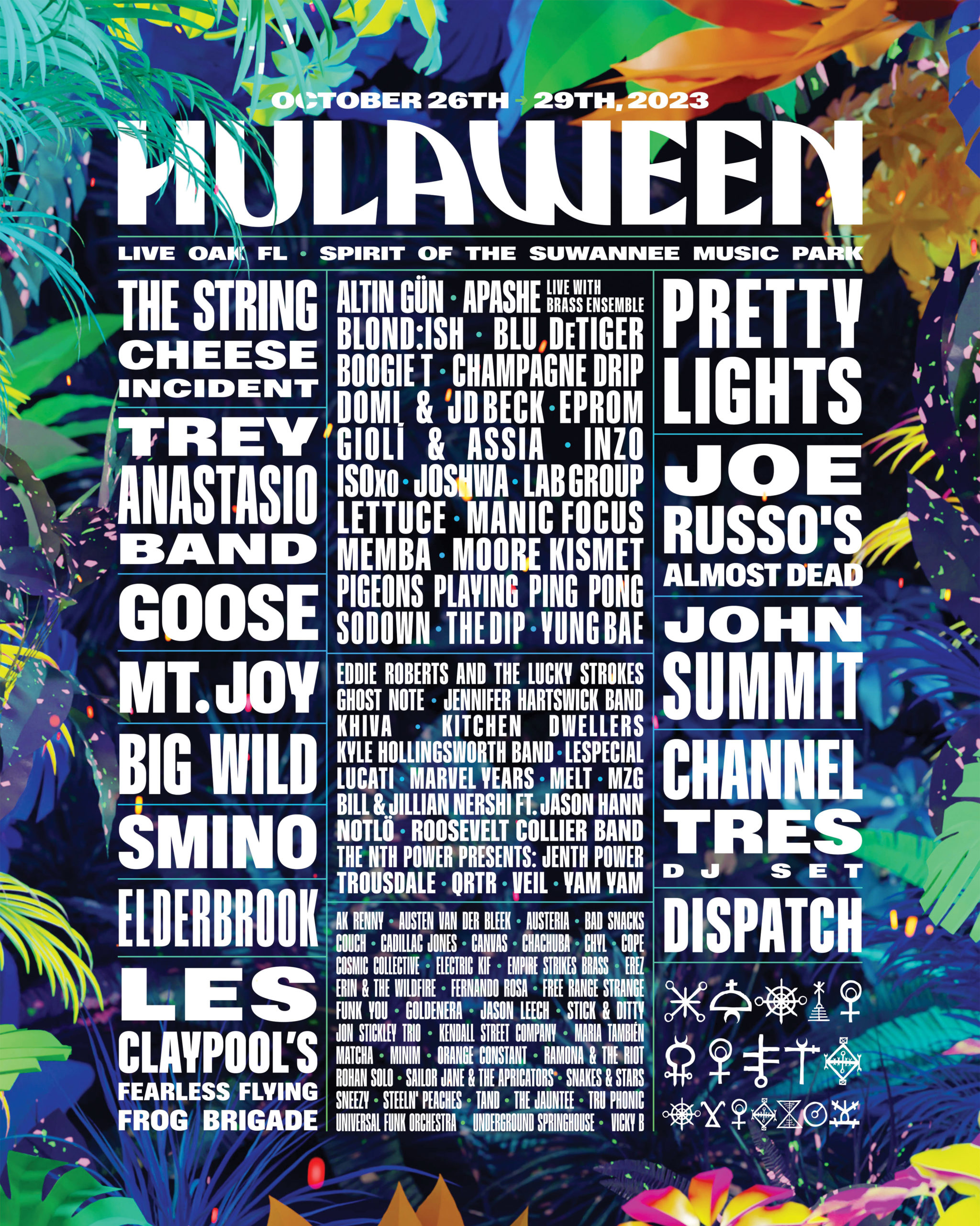 Hulaween 2023 lineup poster