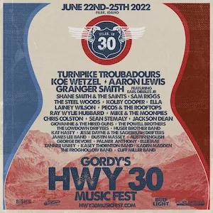 Hwy 30 Music Fest Idaho 2022 Lineup poster image