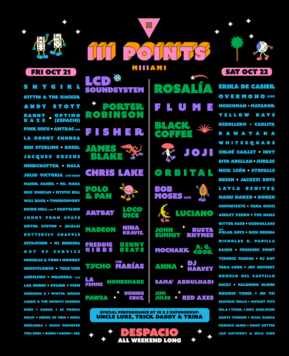 III Points 2022 lineup poster