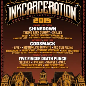 Inkcarceration Music & Tattoo Festival 2019 Lineup poster image