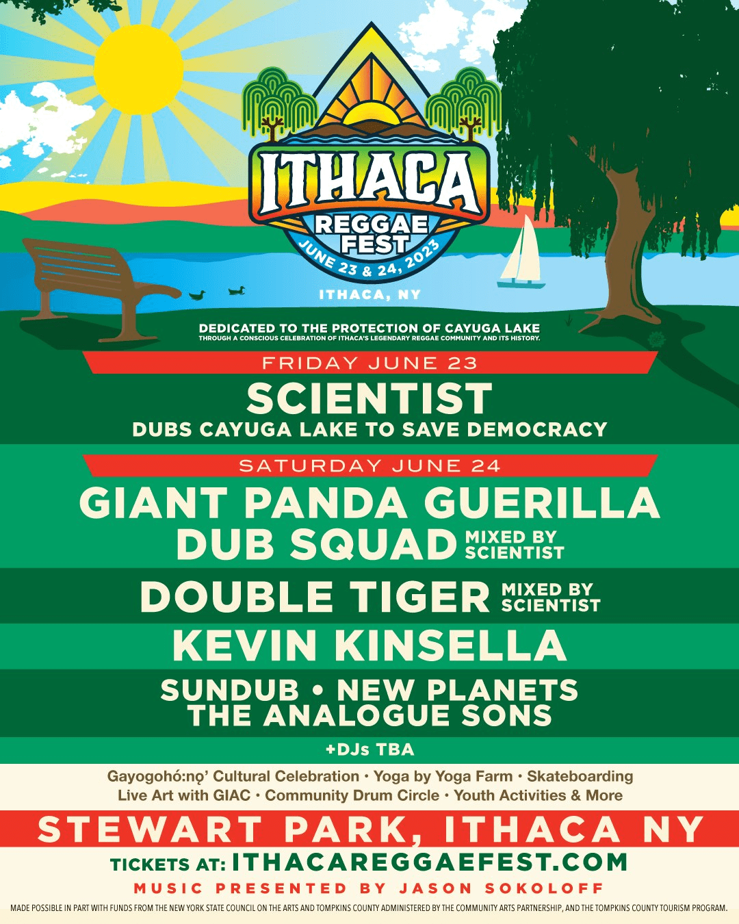 Ithaca Reggae Fest 2023 Lineup poster image
