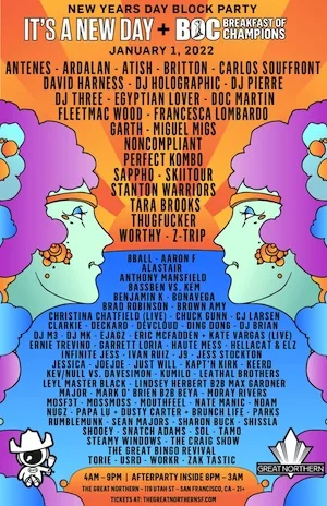 It’s A New Day + Breakfast Of Champions Block Party 2022 Lineup poster image