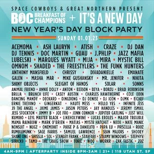 It’s A New Day + Breakfast Of Champions Block Party 2023 Lineup poster image