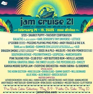 Jam Cruise 2025 Lineup poster image