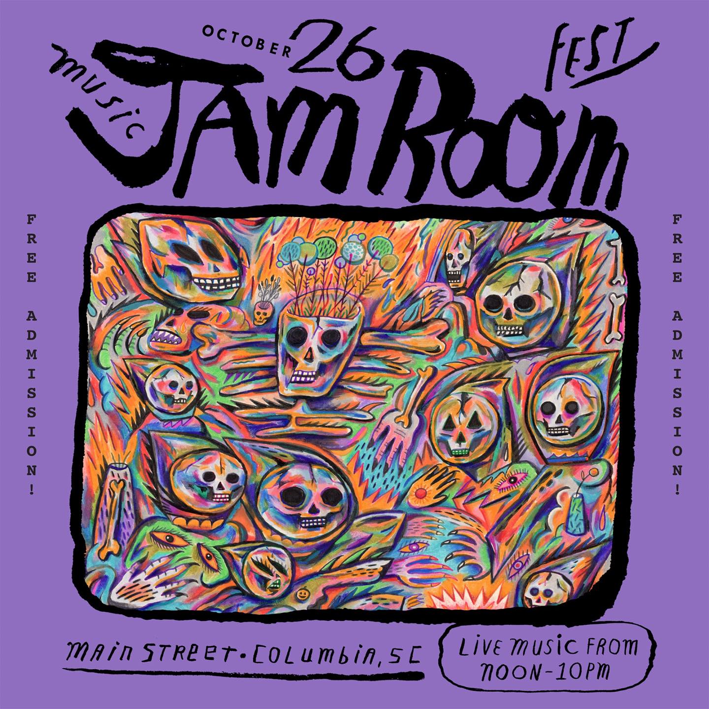 Jam Room Music Festival lineup poster