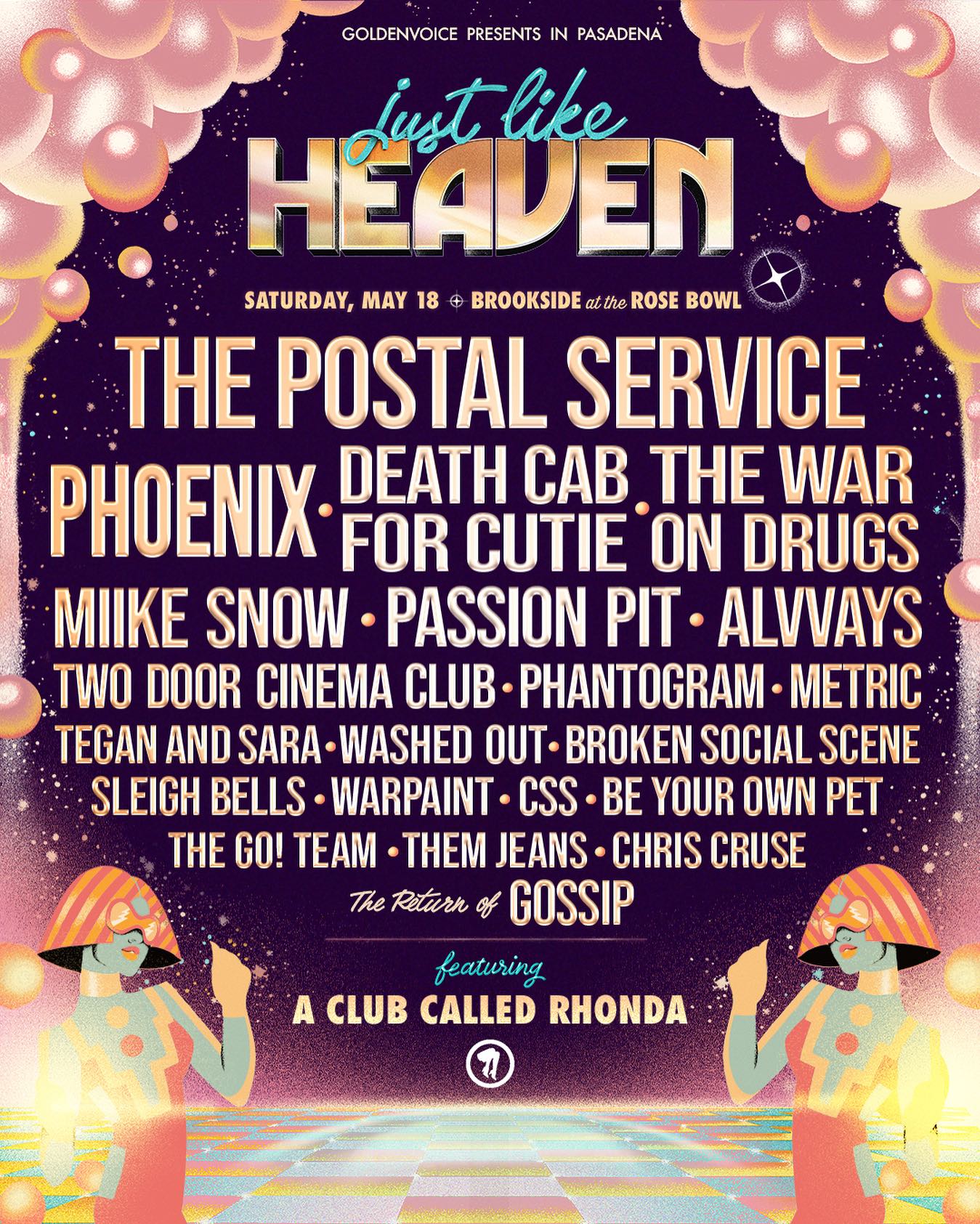 Just Like Heaven lineup poster