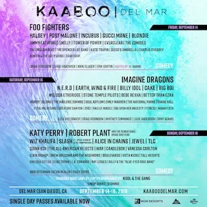 KAABOO San Diego 2018 Lineup poster image