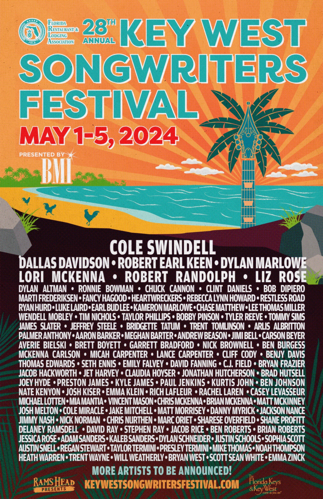 Key West Songwriters Festival lineup poster
