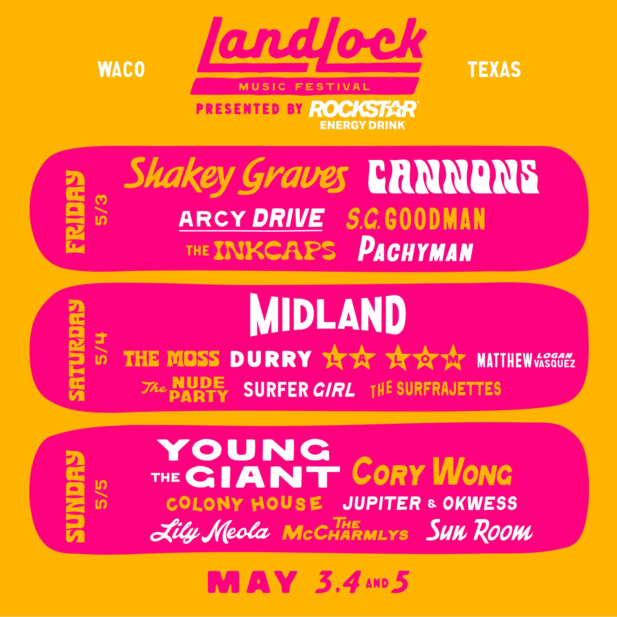 Landlock Festival lineup poster
