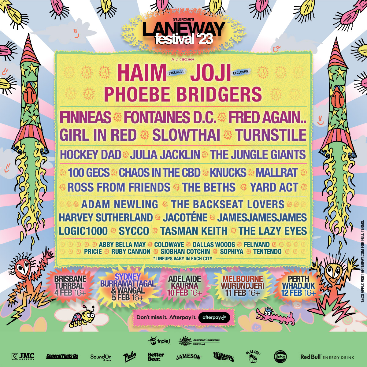 Laneway Festival 2025 Lineup Announcement