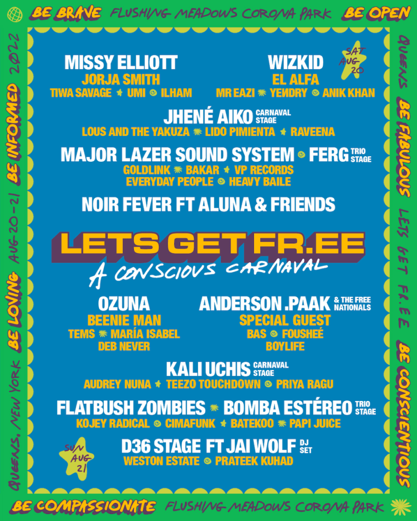 letsgetfree 2022 daily lineup poster