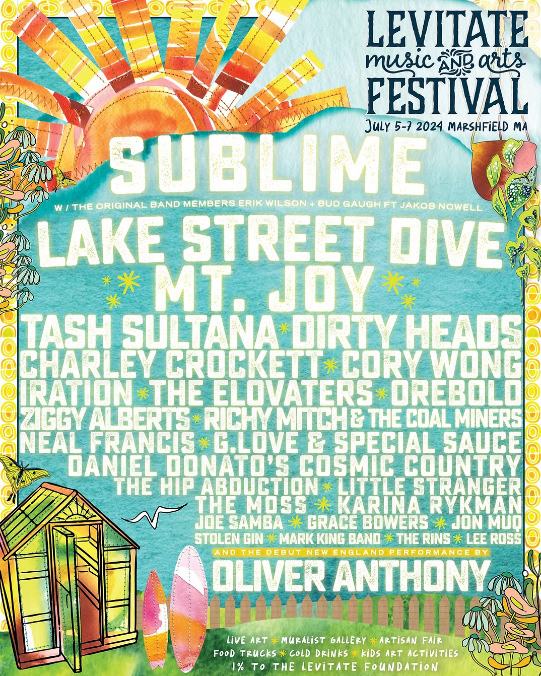 Levitate Music and Arts Festival 2024 lineup poster