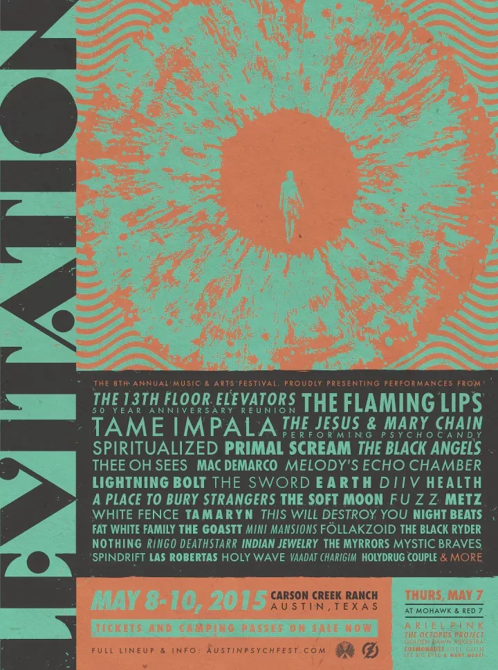 LEVITATION AUSTIN 2015 Lineup poster image
