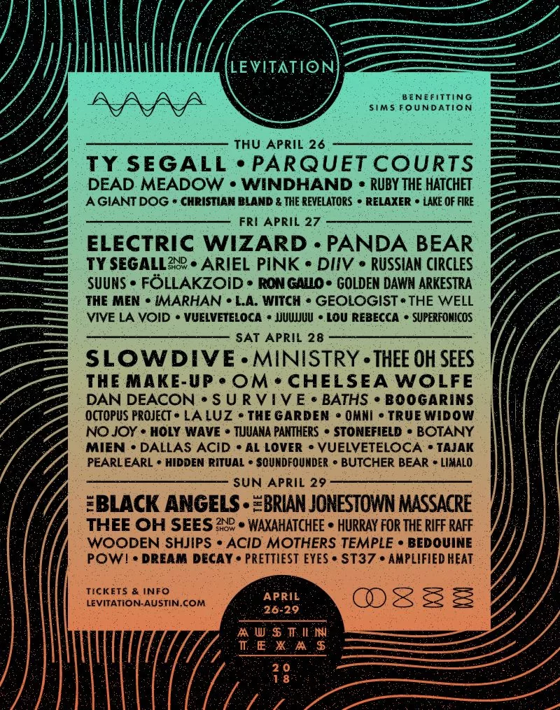 LEVITATION AUSTIN 2018 Lineup poster image