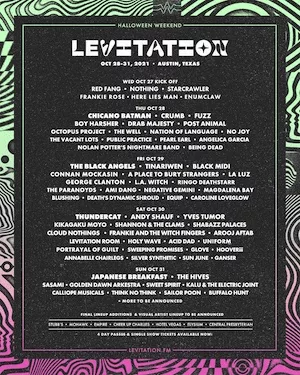 LEVITATION AUSTIN 2021 Lineup poster image