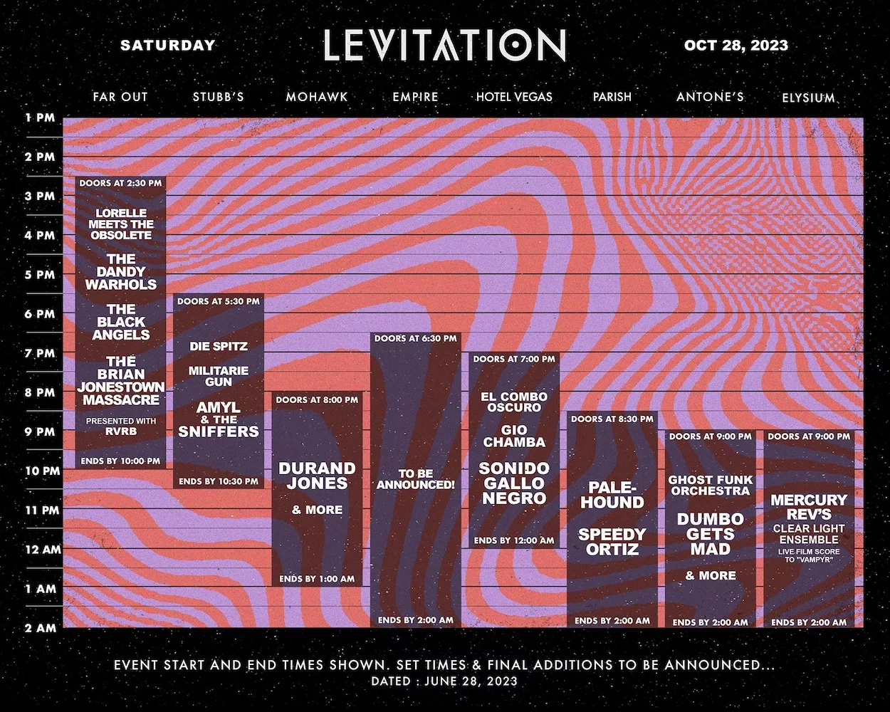 LEVITATION AUSTIN Reveals 2023 Lineup, Schedule Grooveist