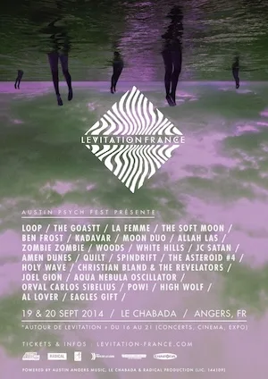 LEVITATION FRANCE 2014 Lineup poster image