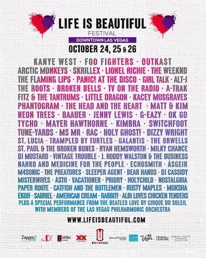 Life Is Beautiful 2014 Lineup poster image