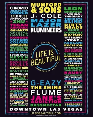 Life Is Beautiful 2016 Lineup poster image