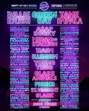 Life Is Beautiful 2021 Lineup poster image